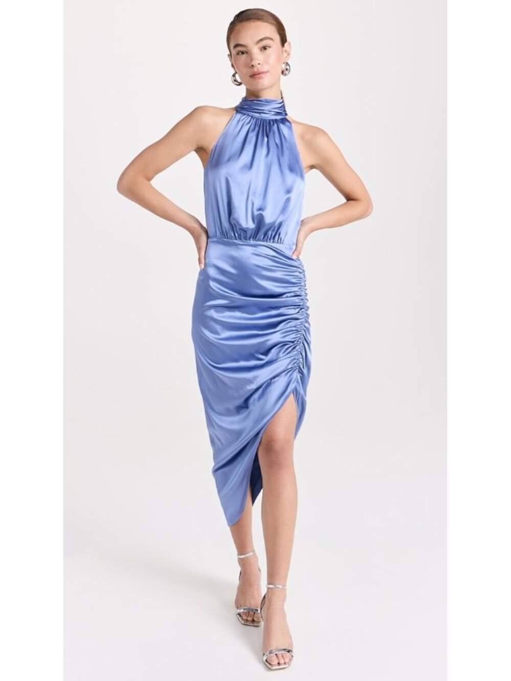 Veronica Beard Gabriella Silk Ruched Midi Dress NWT Size 4 - Picture 3 of 9